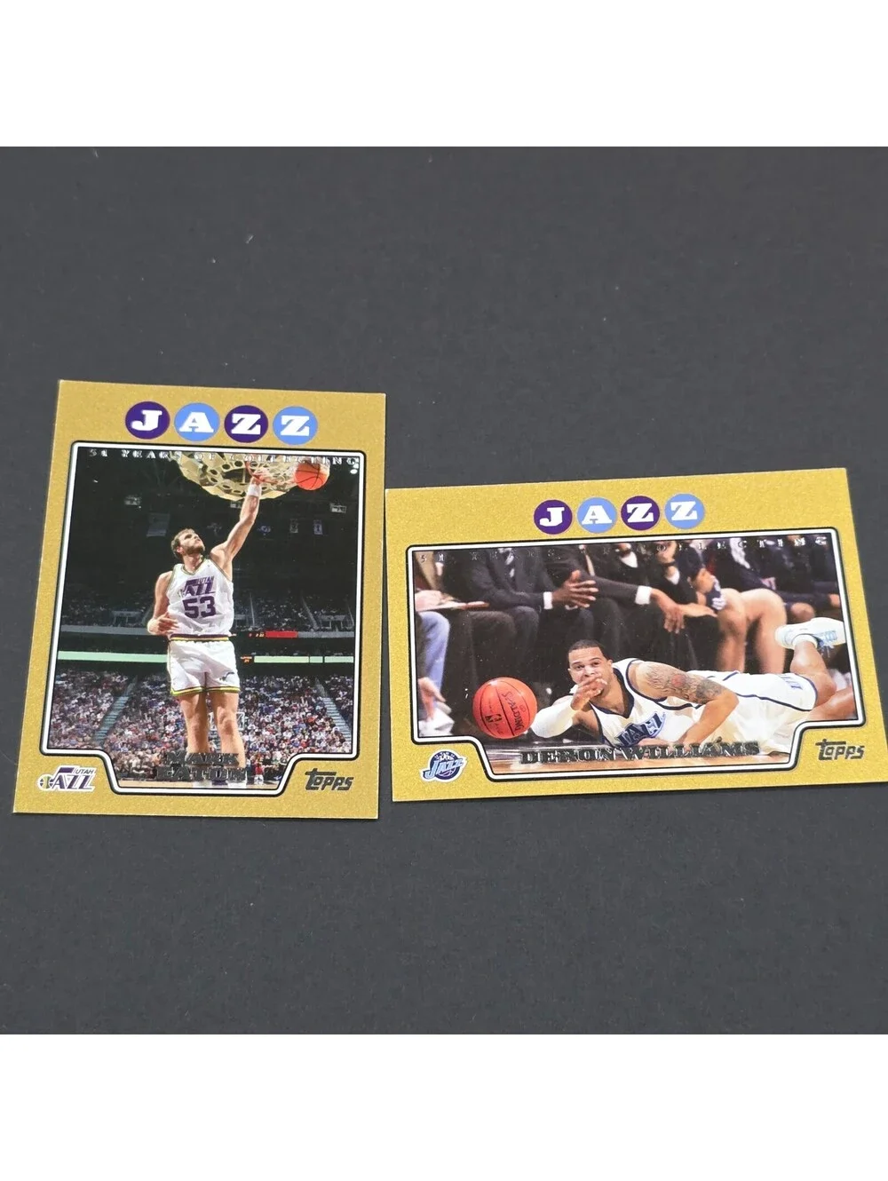 2008-09 Topps Utah Jazz Mark Eaton #189 Deron Williams #140 Gold  /2008